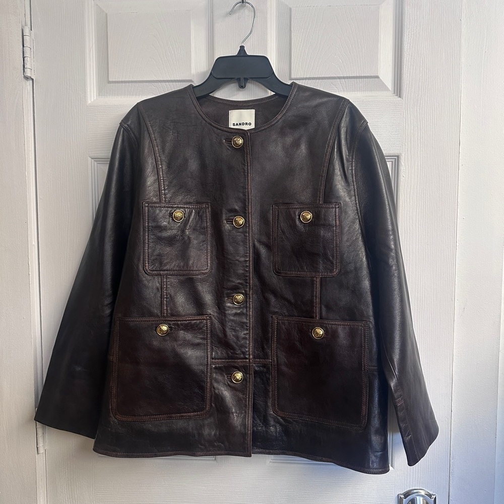Jerem Long Distressed Leather Jacket - Picture 4 of 8